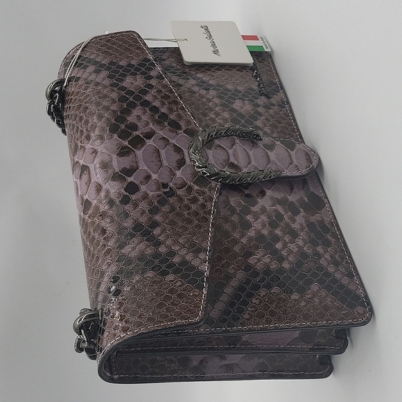1487- Marina Galanti Crossbody Bag Genuine Italian Leather NWT - Picture 1 of 13